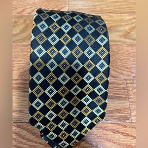 St John Silk Tie Geometric Design